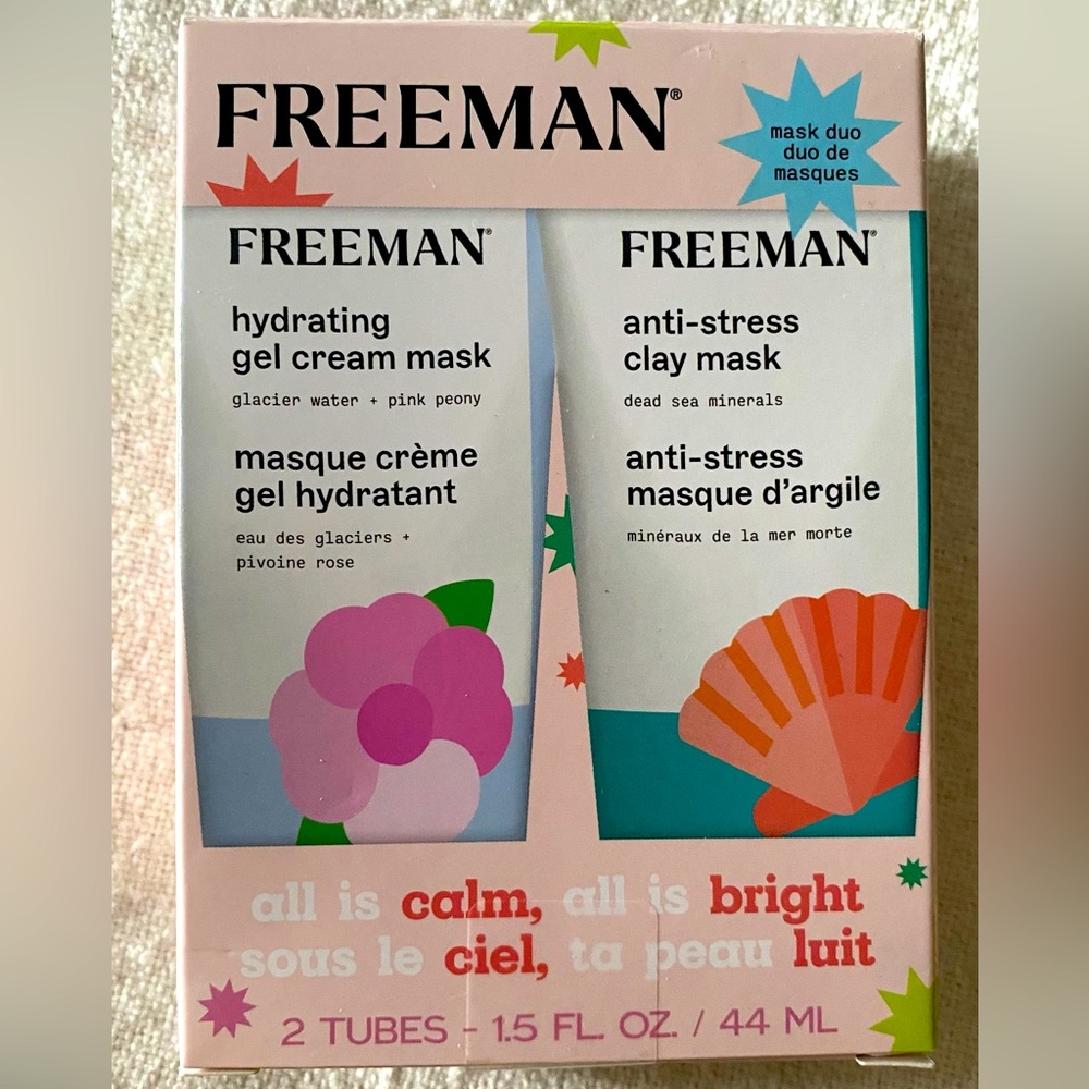 Freeman Mask Duo All Is Calm, All Is Bright NWT